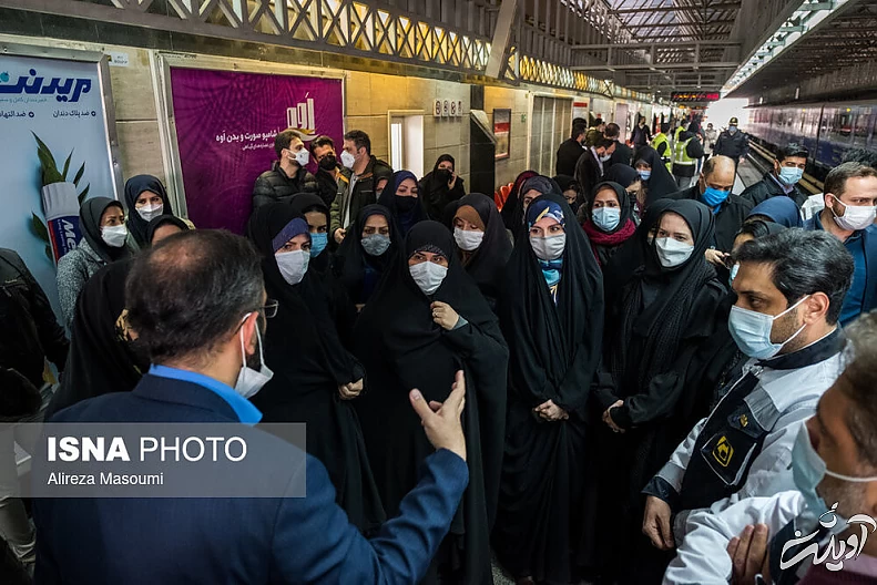 (تصاویر) افتتاح واگن ویژه زنان و کودکان در متروی تهران